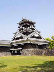 Fototapeta na wymiar Kumamoto Castle tower, Japonia