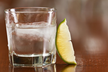 silver tequila on the rocks