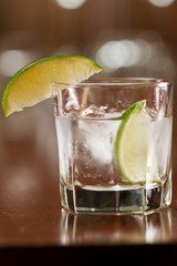 silver tequila on the rocks