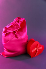 Bright pink bag bright background