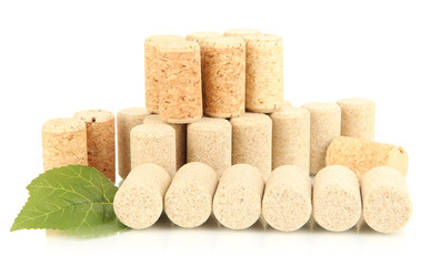 Wine corks isolated on white