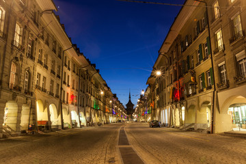 Fototapeta na wymiar City of Bern at Twilight