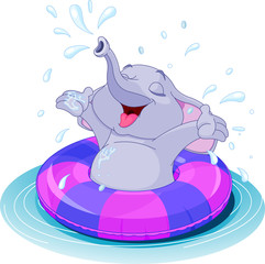 Summer fun elephant