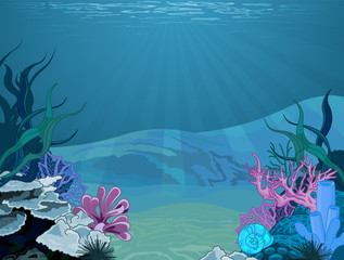 Fototapeta na wymiar Underwater landscape