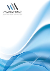 Corporate Business Template Background (Blue wave design)
