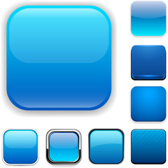 Square blue app icons.