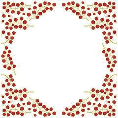 Obraz premium czerwone porzeczki ozdobna owocowa rama