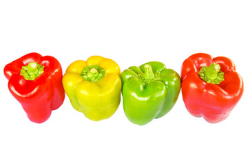 four fresh sweet pepper