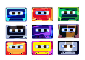 Analogue music recordable colorful cassettes