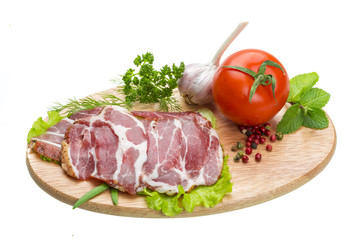 Bacon with vegetables