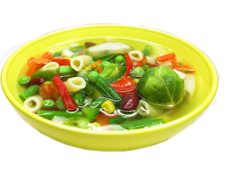 vegetable soup with tomato beans pepper