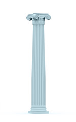 Historic column on white