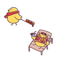 ひよこバカンス © TAMAGO POTATO