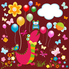 happy dinosaurs card