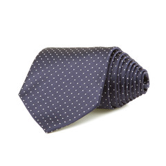 Stylish silk male tie ( necktie ) on white.