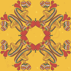 Cinco de Mayo vector seamless pattern