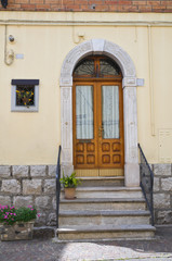 Wooden door. Melfi. Basilicata. Italy.