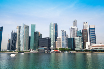 Fototapeta na wymiar Panorama of Downtown Skyline Singapore
