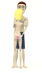 3d render of cartoon characters dancing