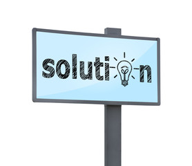 billboard with solution