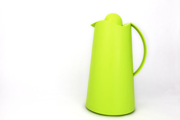 green plastic water jug