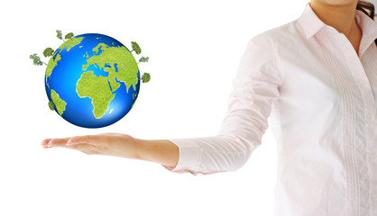 green world in the hand