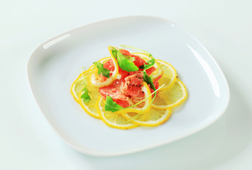 Lemon and beef Carpaccio