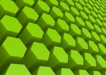 Fototapeta premium Green hexagon pattern