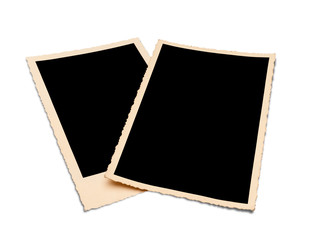 Vintage photo frames with path