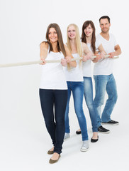 Tauziehen in der Gruppe