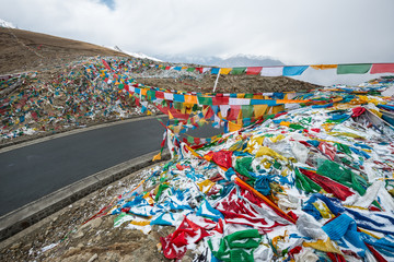 Mountain pass in Tibet