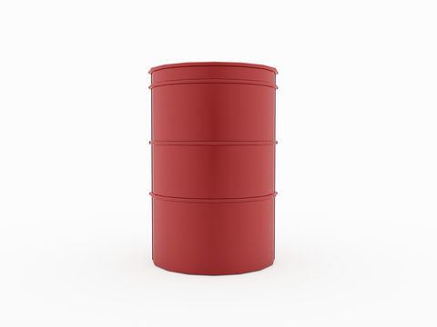 Red barell isolated