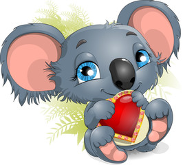 koala and heart © andryuha1981