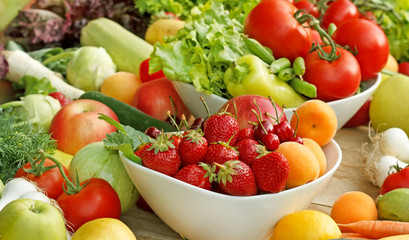 Fresh fruits and vegetables
