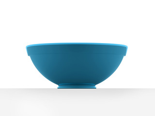 Blue bowl isolated