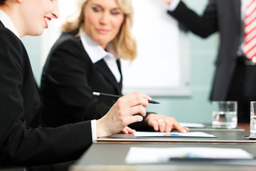 Fototapeta premium Business meeting with work on contract