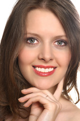 Fototapeta premium Junge Frau mit Make up