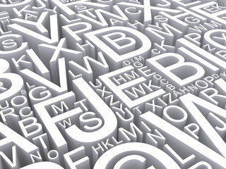 letters of the English alphabet.