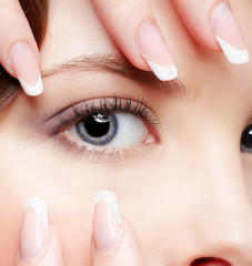 beautiful woman with manicure