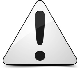 Exclamation danger sign