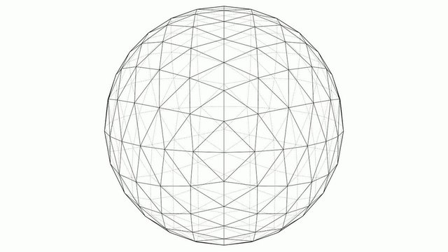 From Octahedron To The Ball Sphere Lines Animation 02