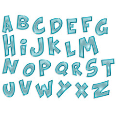 transparent alphabet