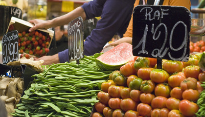 Food market, Barcelona, Spain