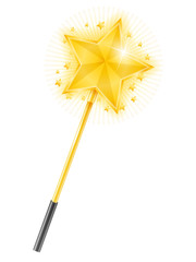 Magic Wand with Golden Star