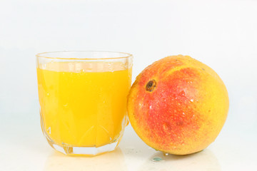 mango and mango juice glass