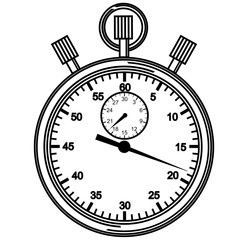 Stopwatch. Vector illustration.