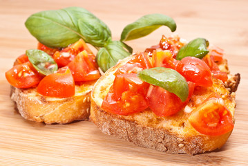 Bruschette, italian appetizer