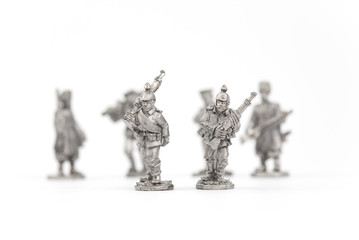 Tins soldier isolated on a white backgrounds