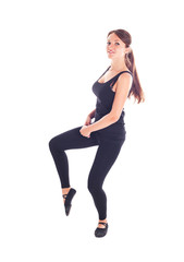 Fototapeta premium Young girl shows dance