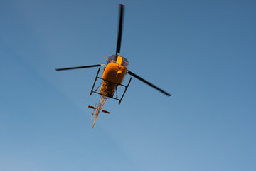 Fototapeta na wymiar Yellow helicopter